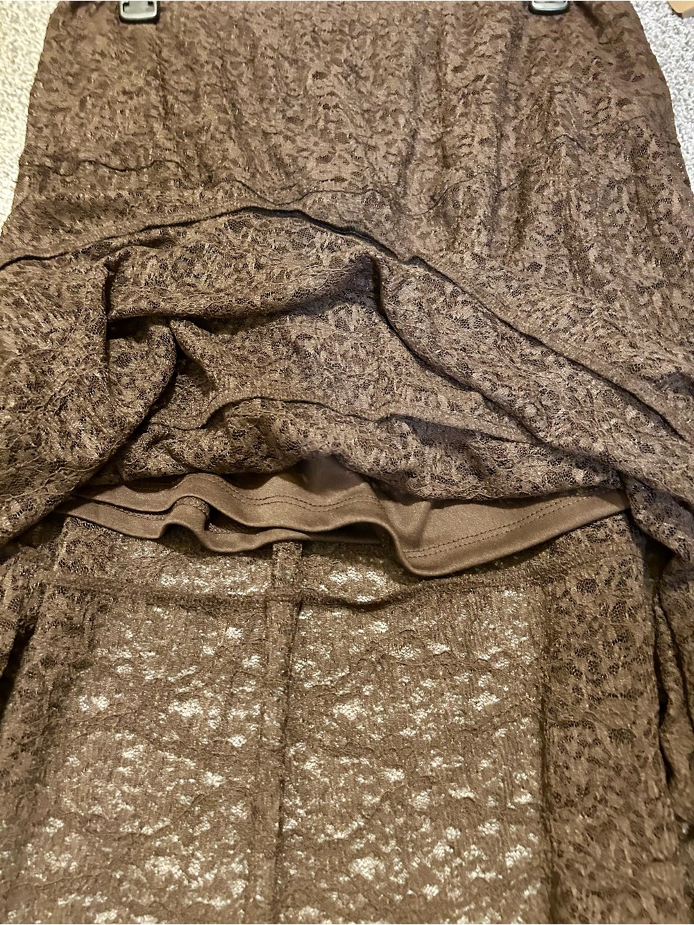 No Boundaries Brown Tiered Maxi Skirt - Picture 2 of 3